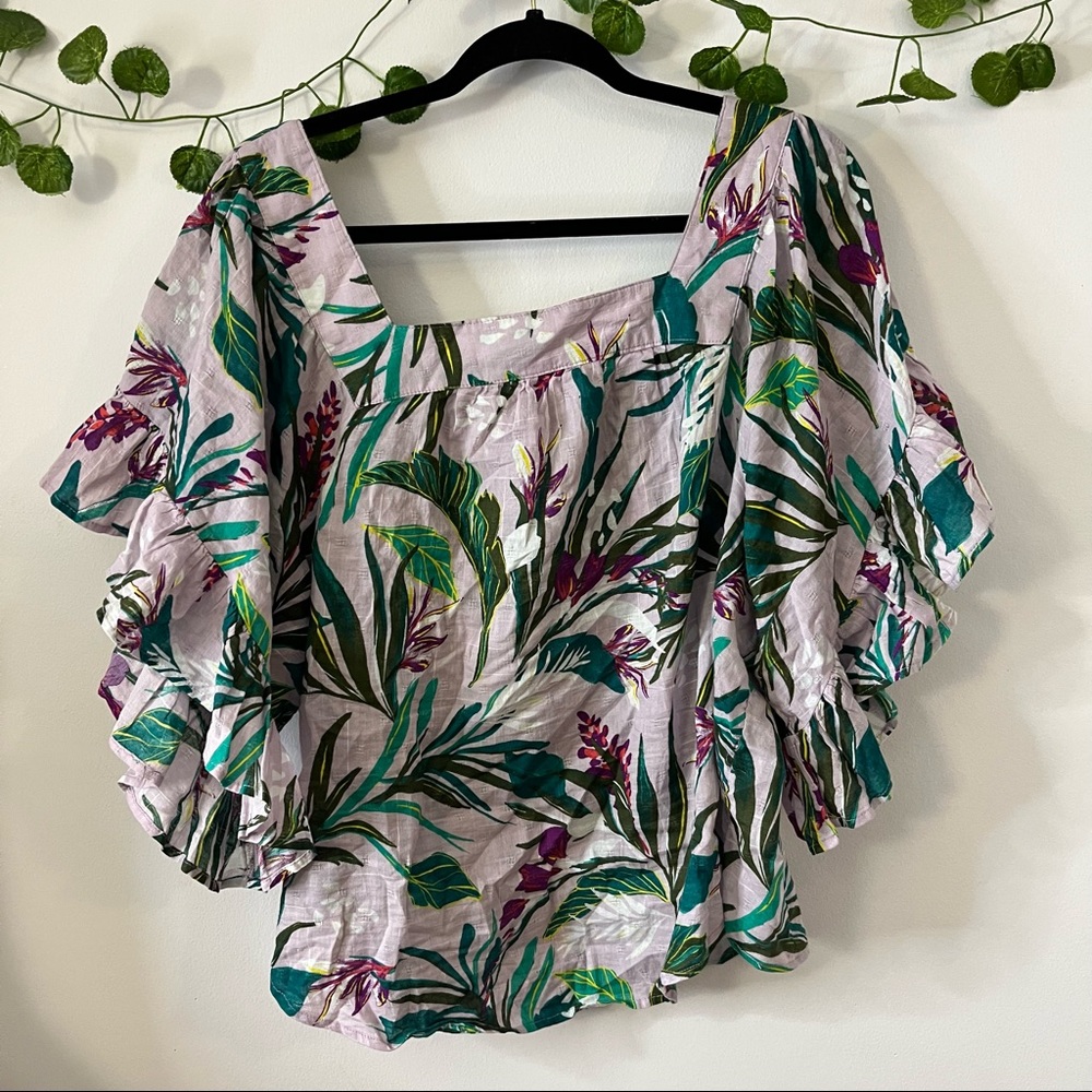 Terra & Sky Woman’s Floral Blouse size OX/14W